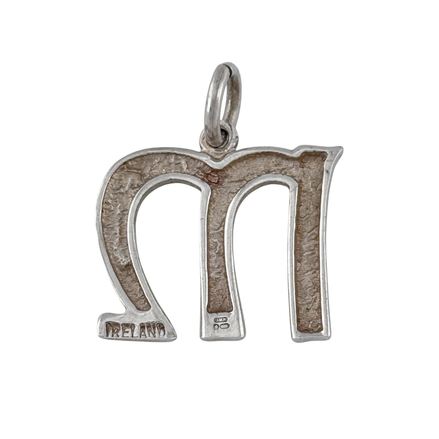 Vintage Sterling Silver 925 Celtic Letter M Pendant
