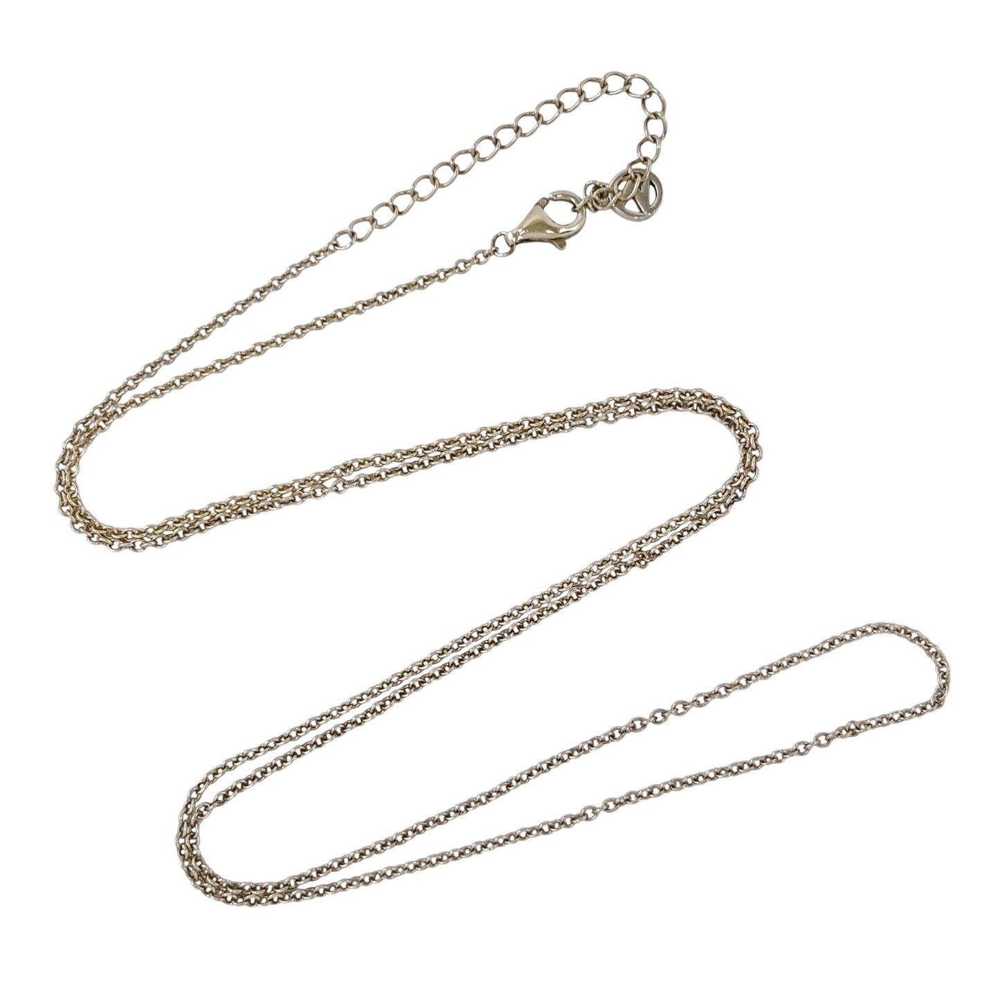 Vintage Gold-Tone Sterling Silver 925 Cable Link Chain Necklace 21"-23"