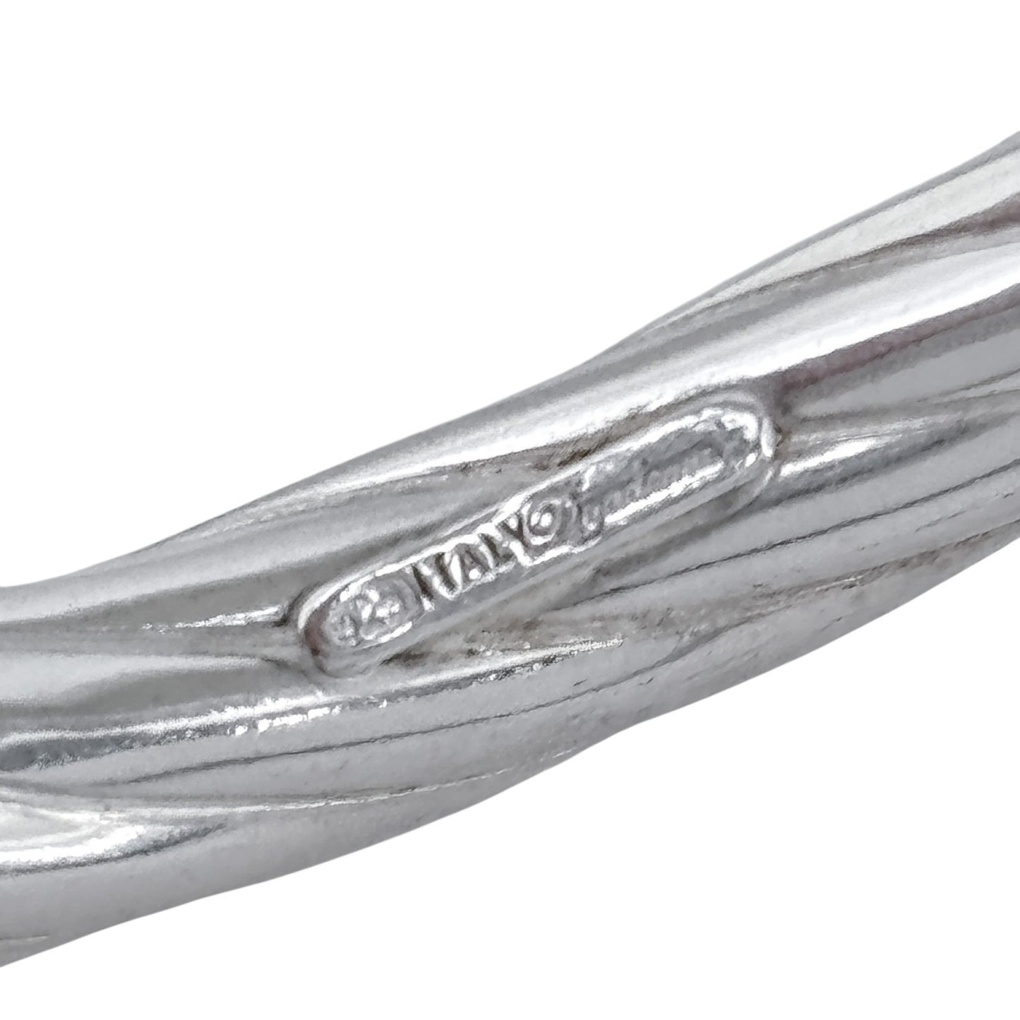 Estate Dyadema Sterling Silver 925 Twisted Bangle Bracelet 7"