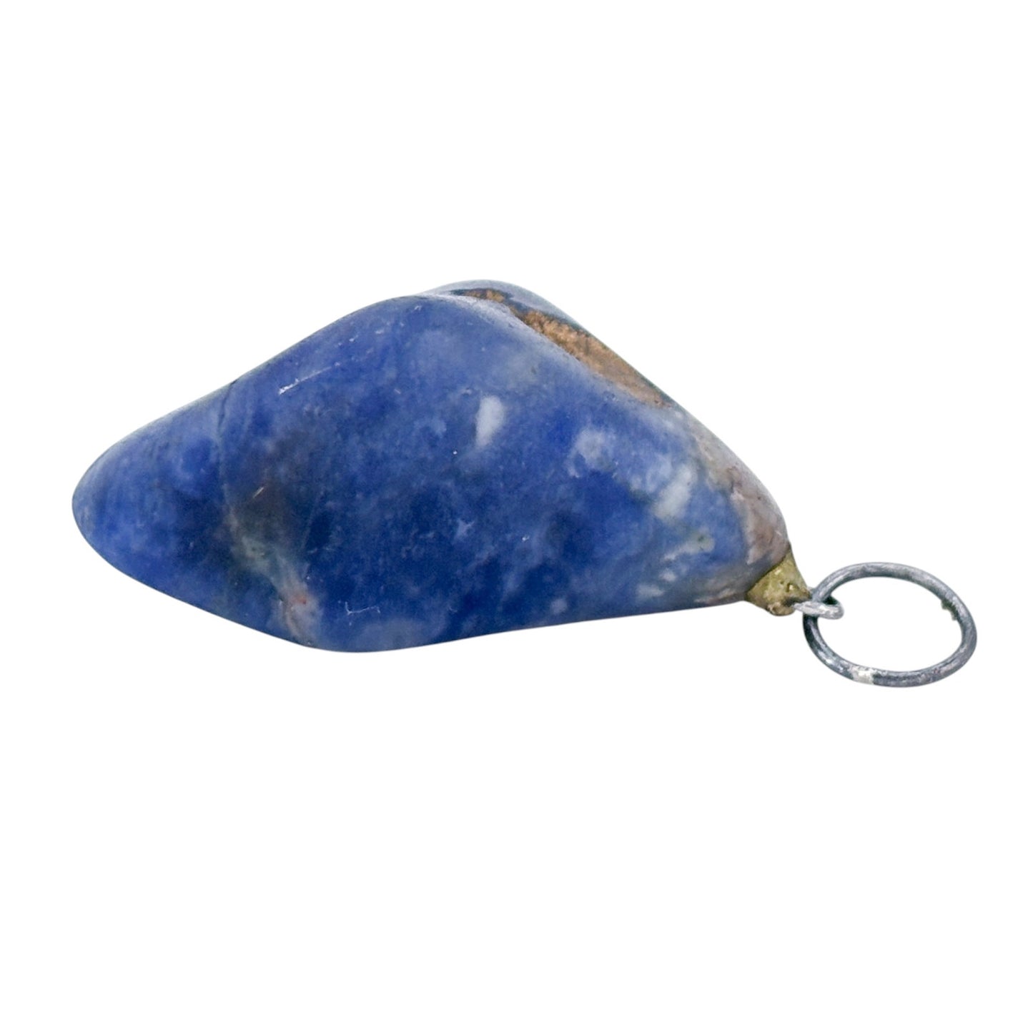 Vintage Silver-Tone Sodalite Tree Symbol Pendant