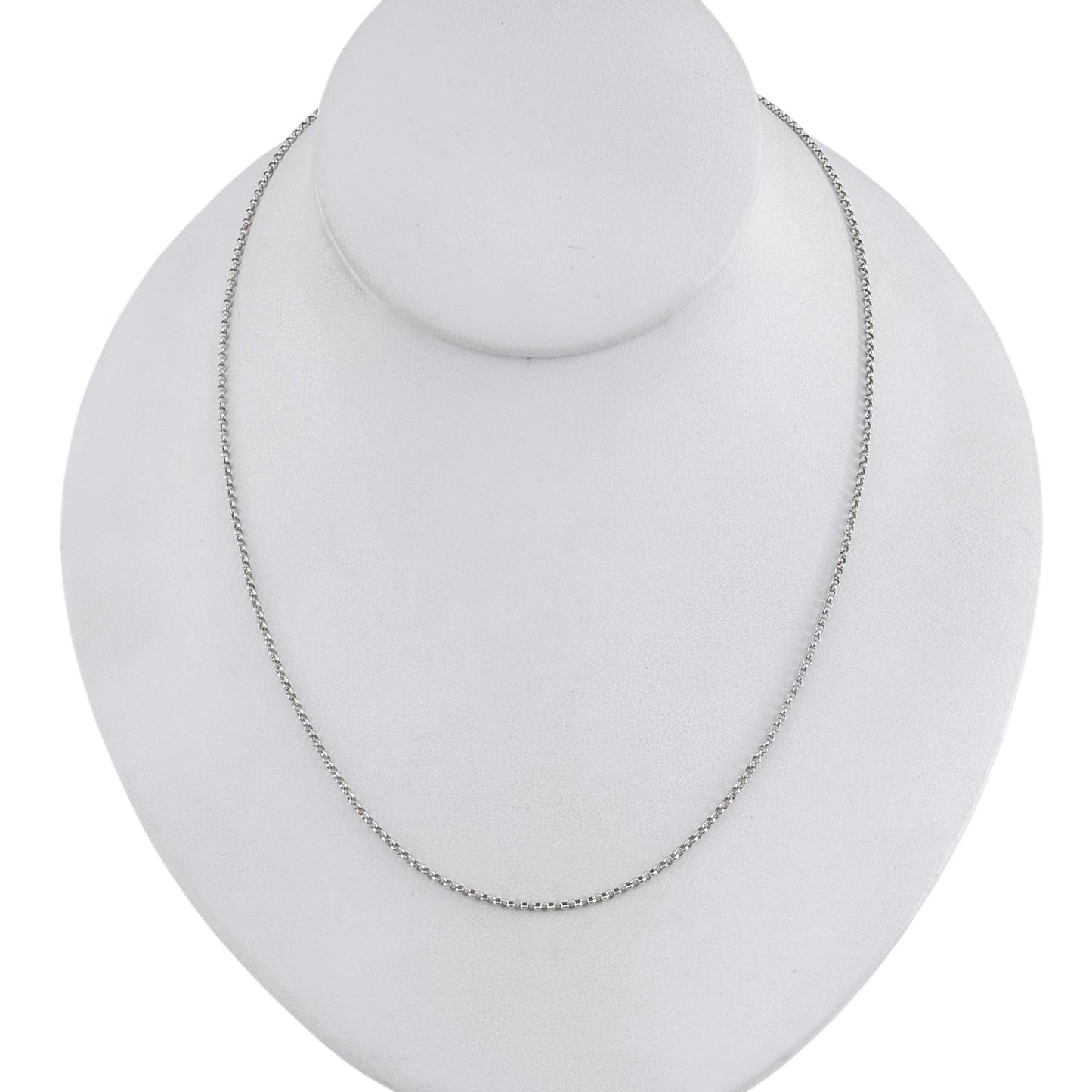 Vintage Sterling Silver 925 Italy Box Link Chain Necklace 18"