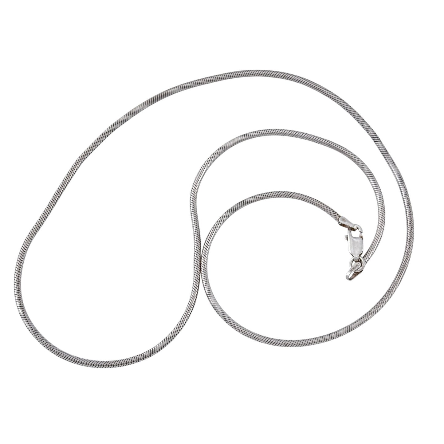 Vintage Italy Sterling Silver 925 Snake Chain Necklace 20"