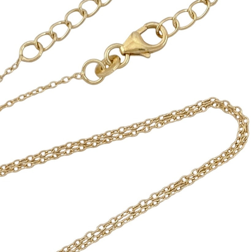 Vintage Gold-Tone Sterling Silver 925 Cable Link Chain Necklace 16"-18"