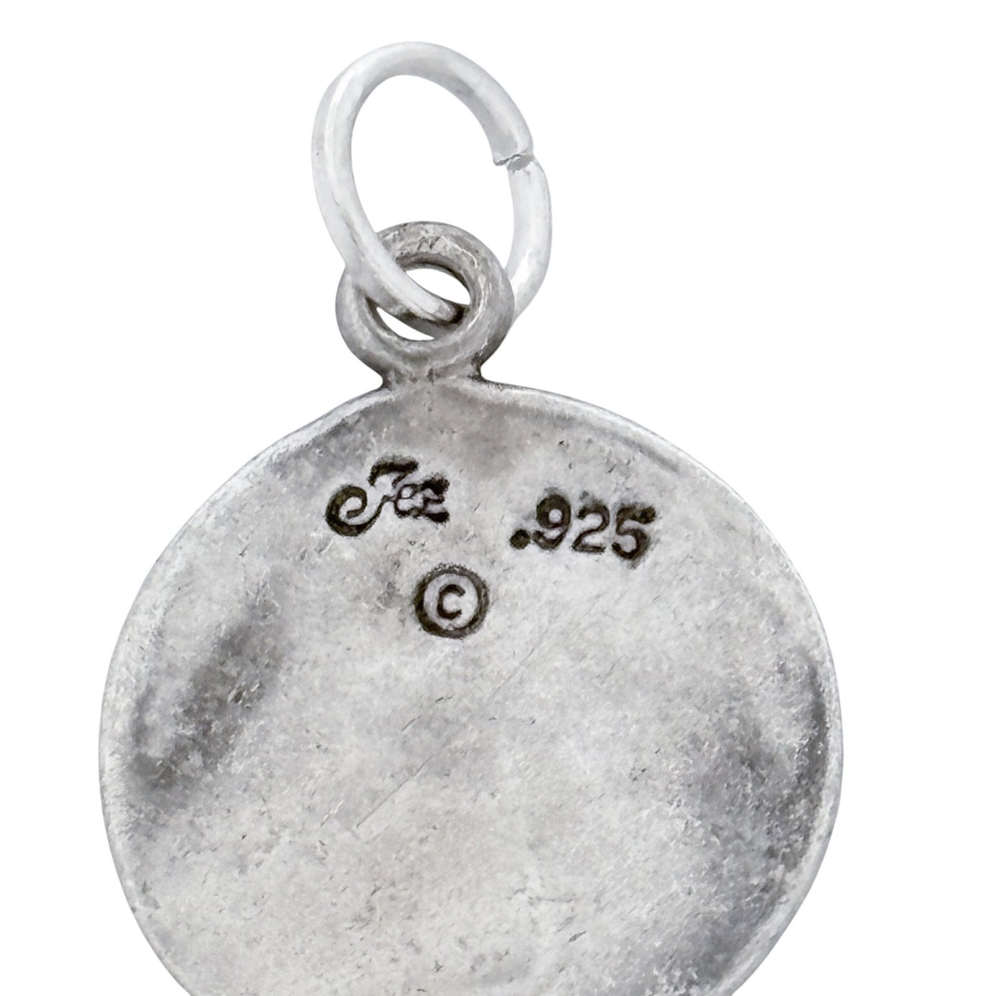 Vintage Sterling Silver 925 Virgin Mary Medal Pendant