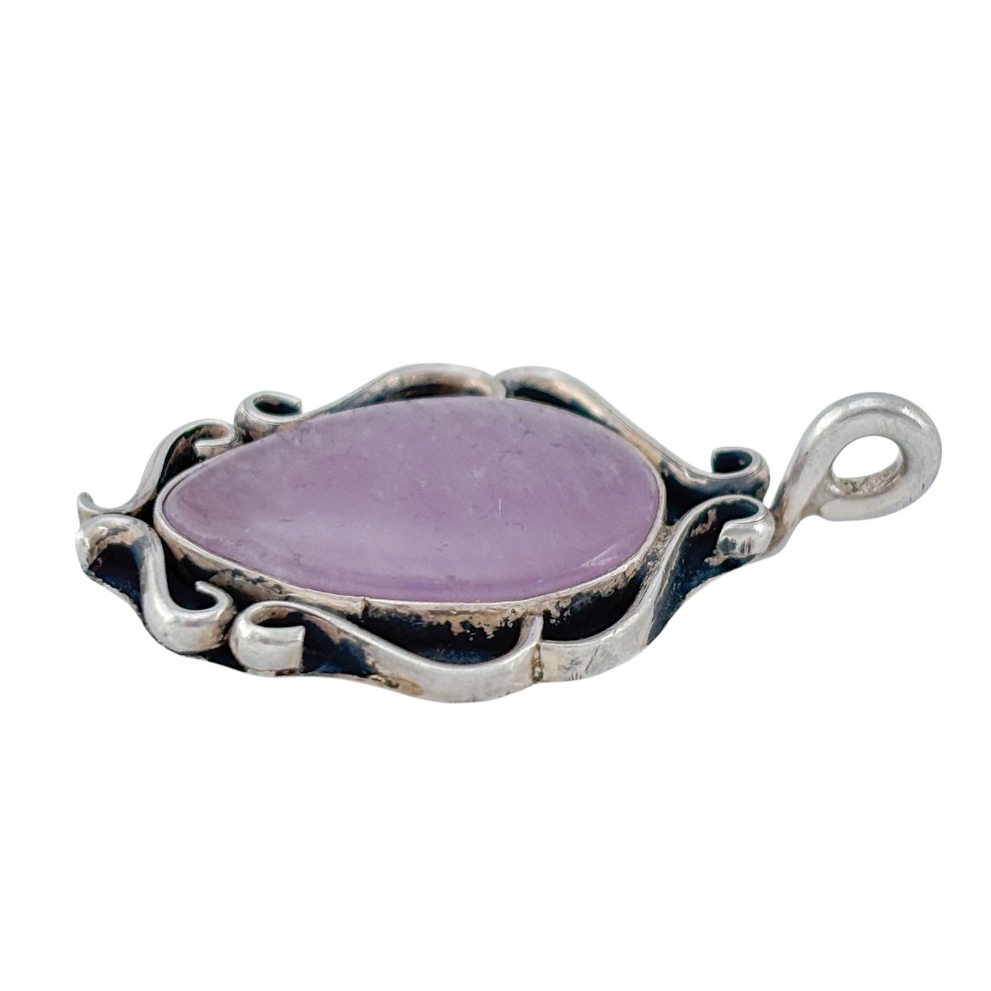 Vintage Sterling Silver 925 Rose Quartz Pendant