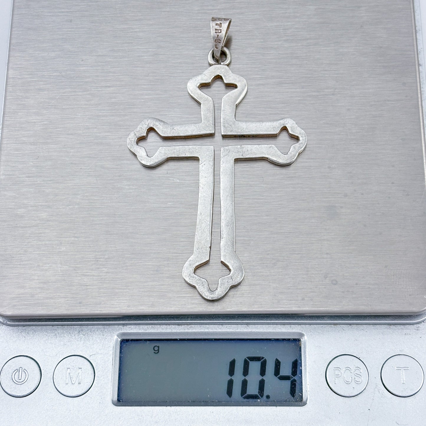 Vintage Sterling Silver 925 Openwork Cross Pendant