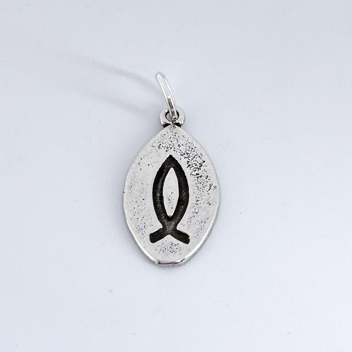 Vintage Sterling Silver 925 Religious Ichthys Fish Charm Pendant