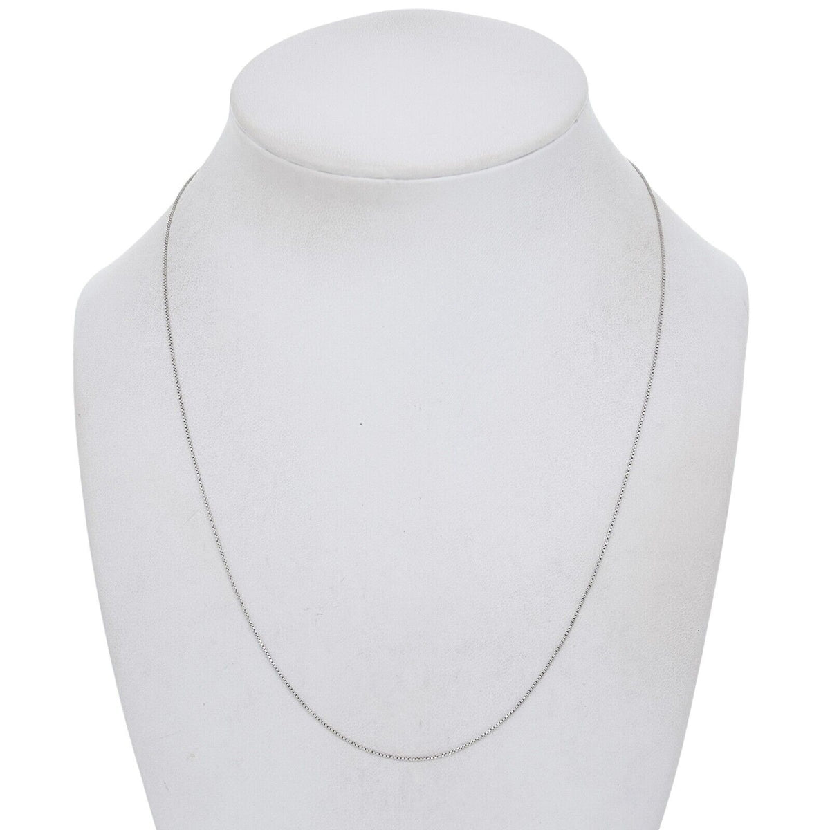 Vintage Italy Sterling Silver 925 Box Chain Necklace 18.5"