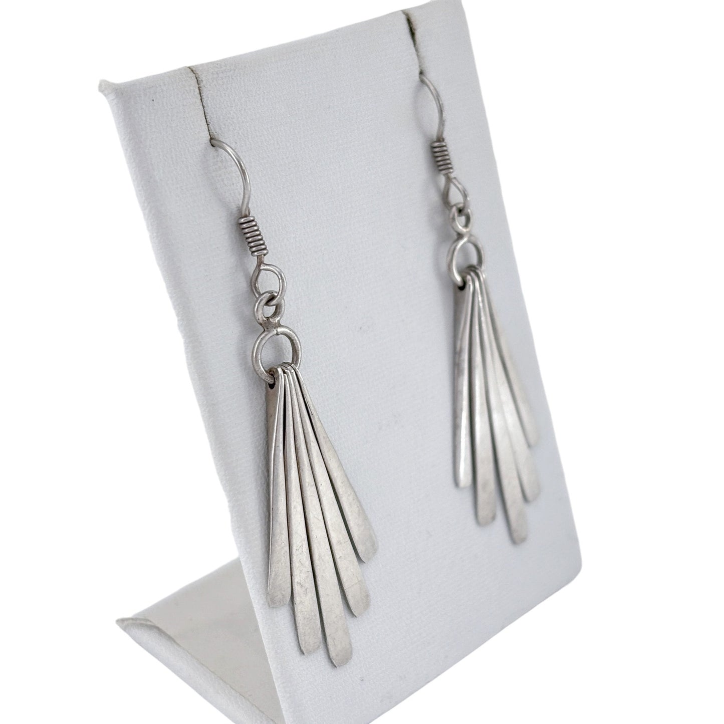 Vintage Sterling Silver 925 Fringe Dangle Earrings