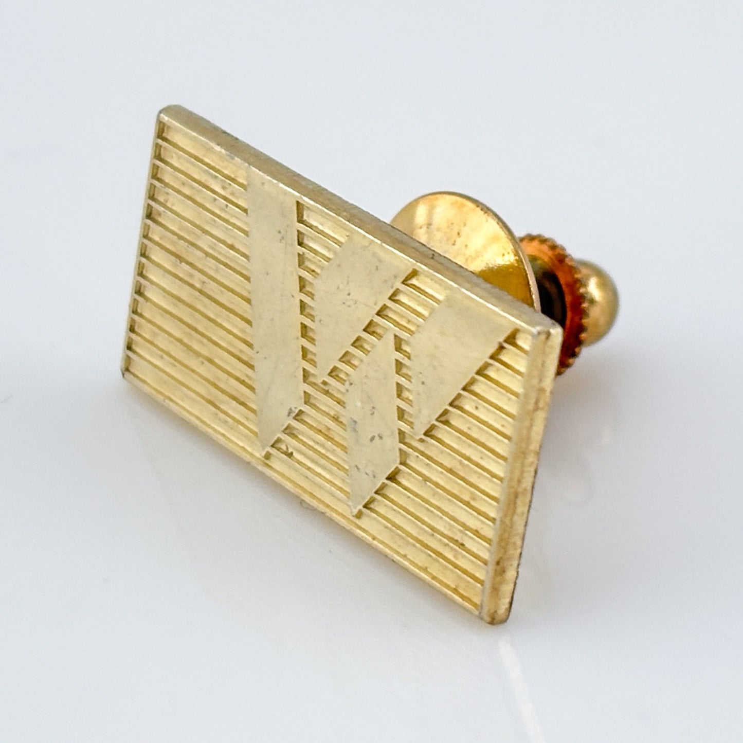 Vintage Gold-Tone Sterling Silver 925 W Monogram Tie Tack