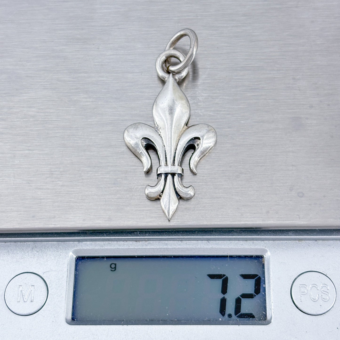 Vintage Sterling Silver 925 Fleur de Lis Pendant