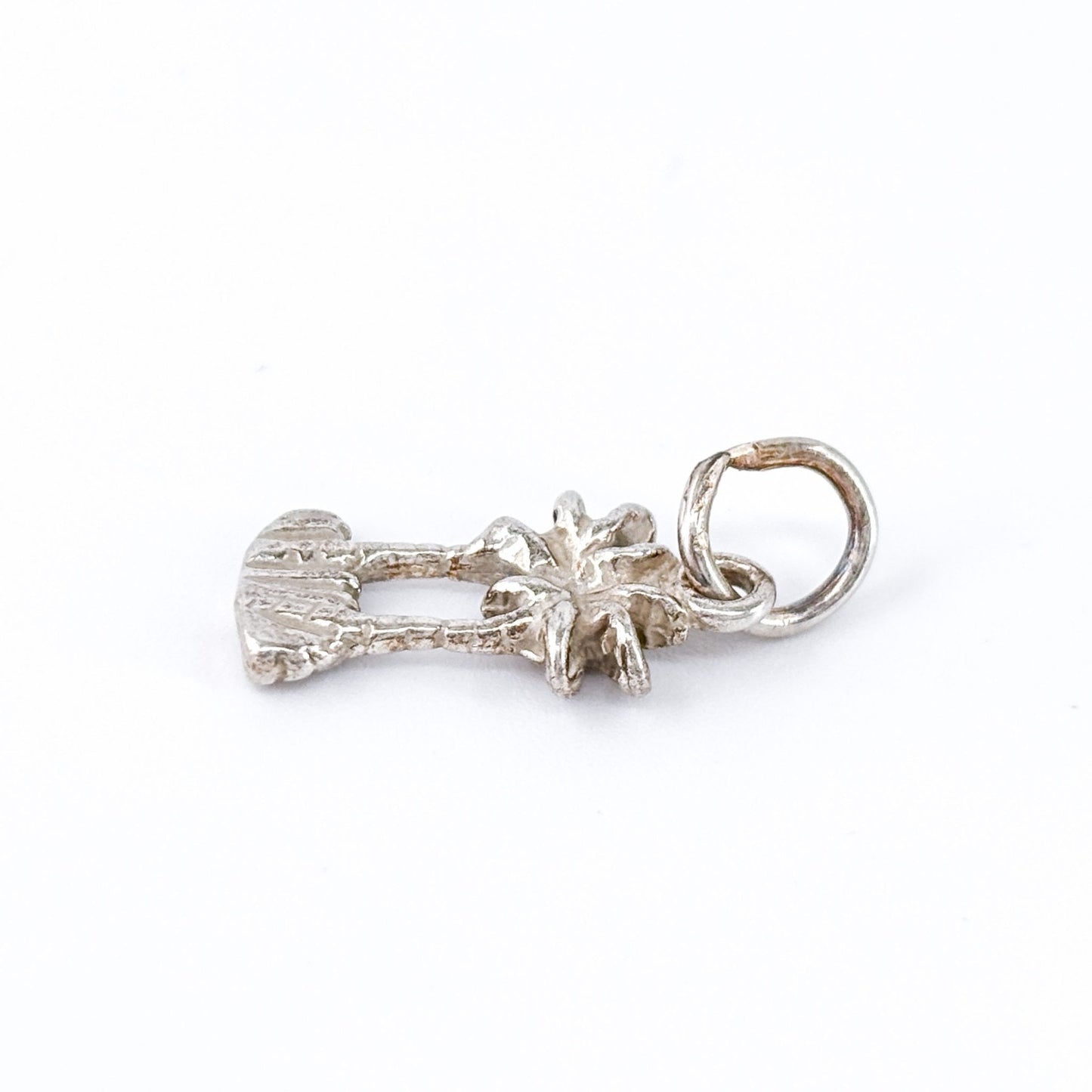 Vintage Sterling Silver 925 Palm Tree Island Pendant