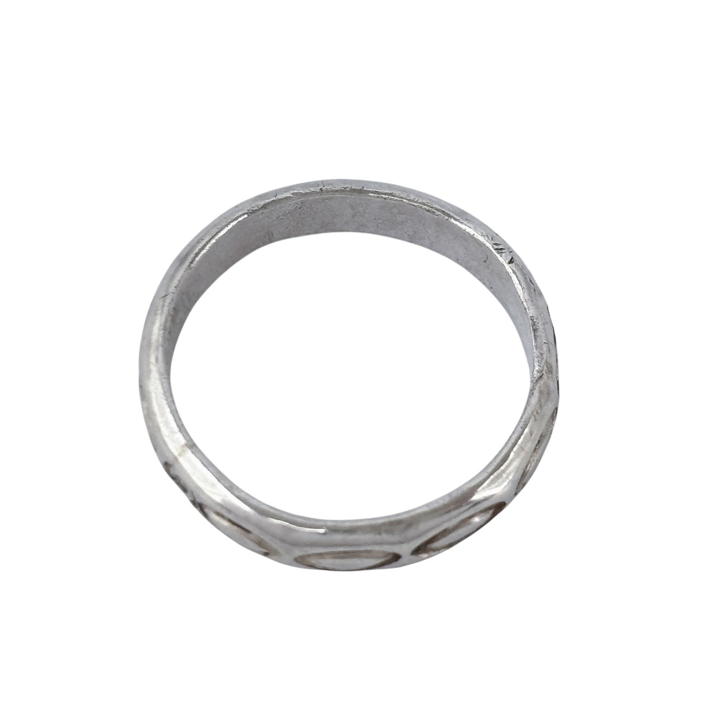 Vintage Sterling Silver 925 Hammered Band Ring Size 5