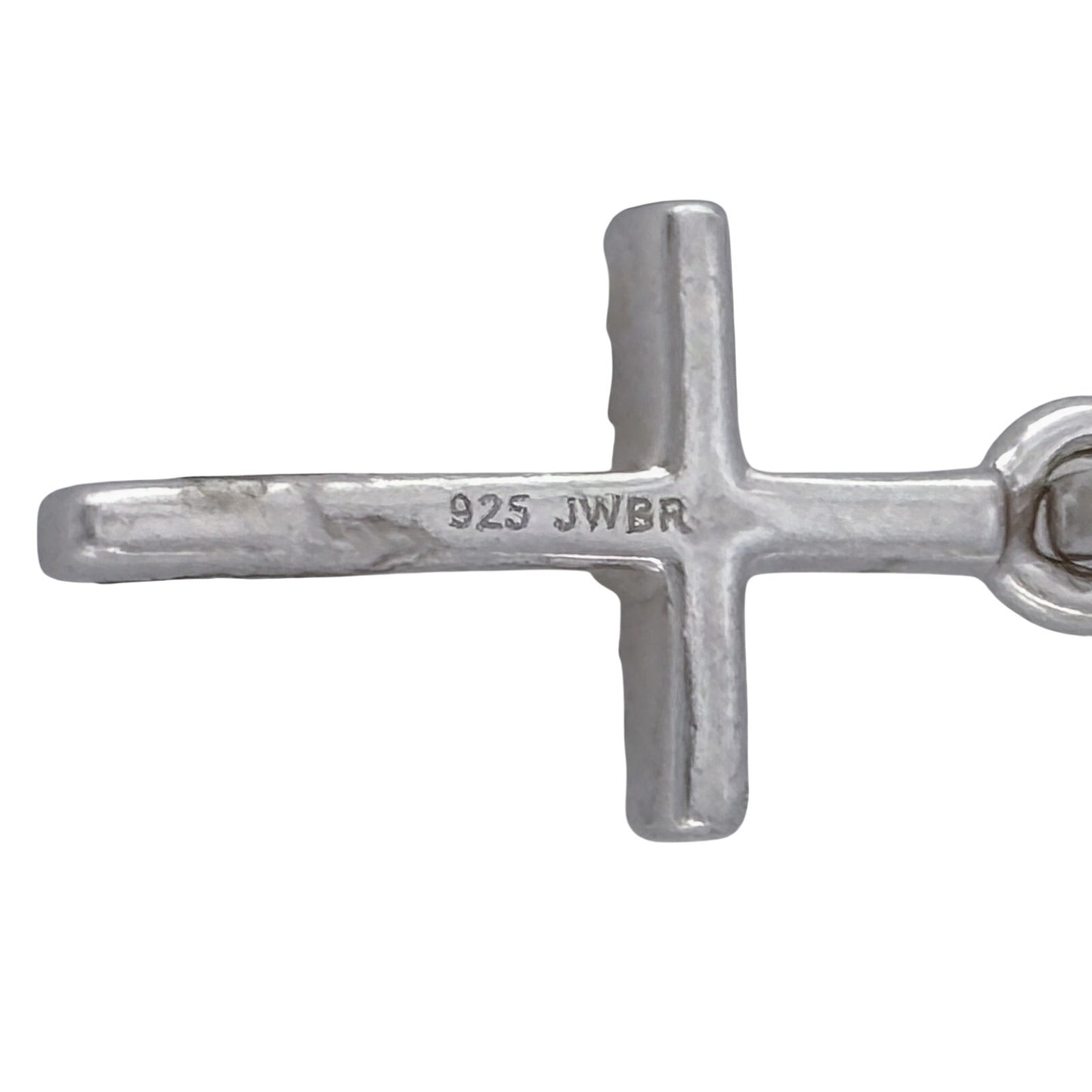 Vintage Sterling Silver 925 Diamond 0.09ctw Cross Pendant