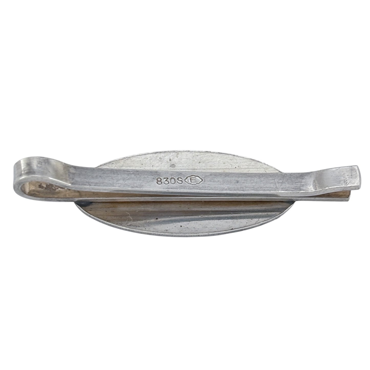 Vintage 830 Silver Viking Ship Tie Clip