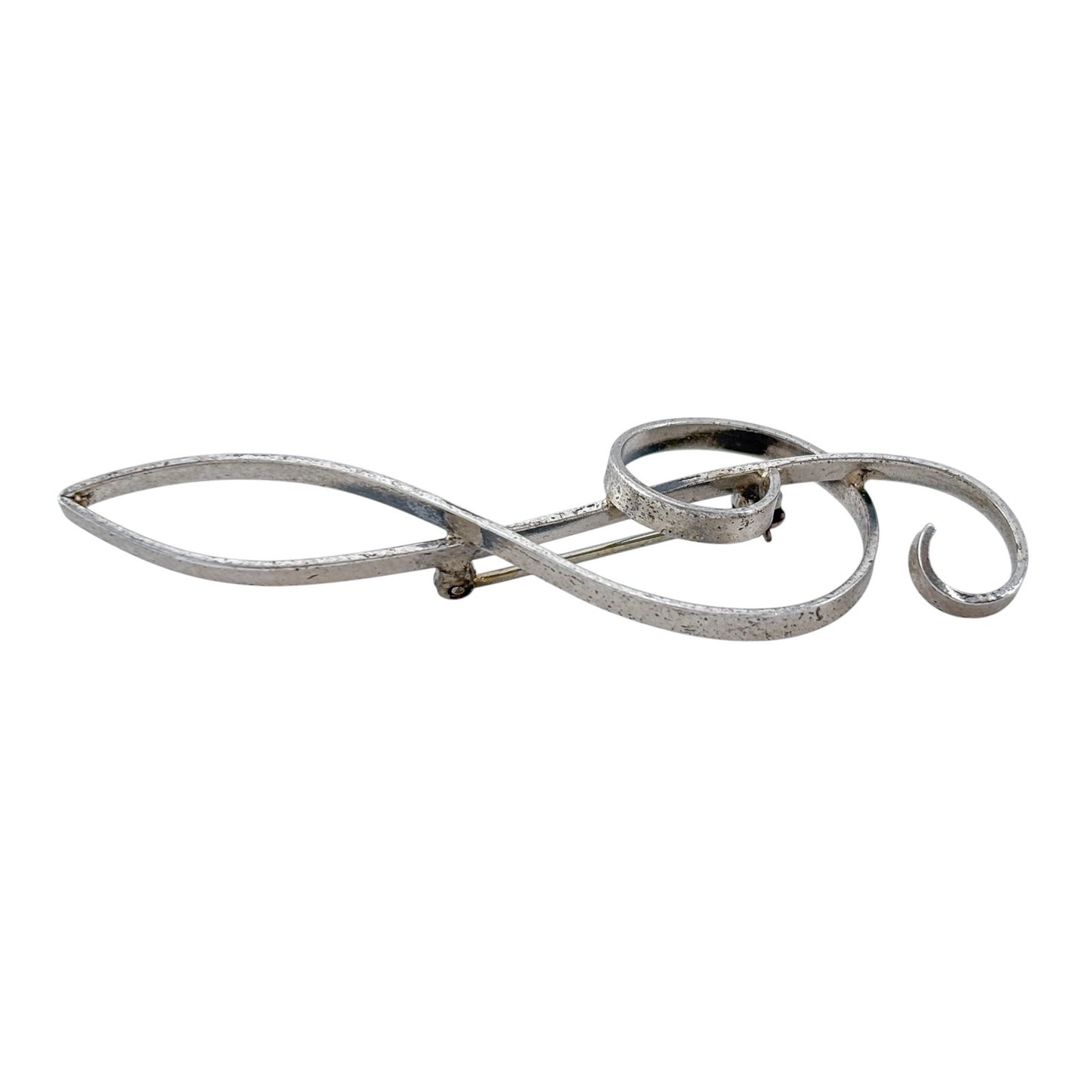 Vintage Beau Sterling Silver 925 Treble Clef Brooch