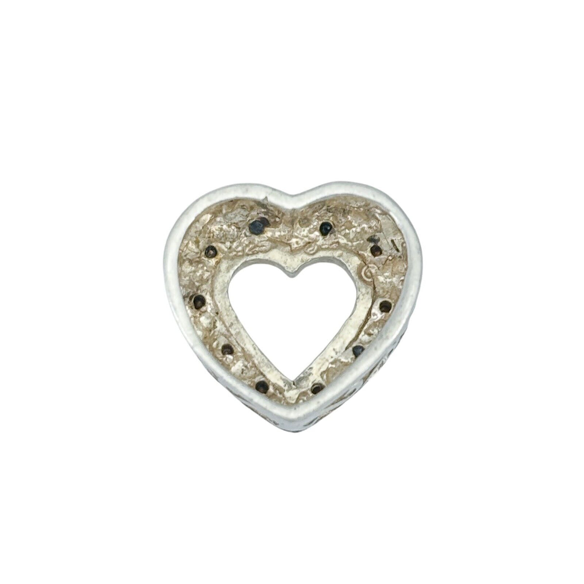 Vintage Sterling Silver 925 Crystal Heart Pendant