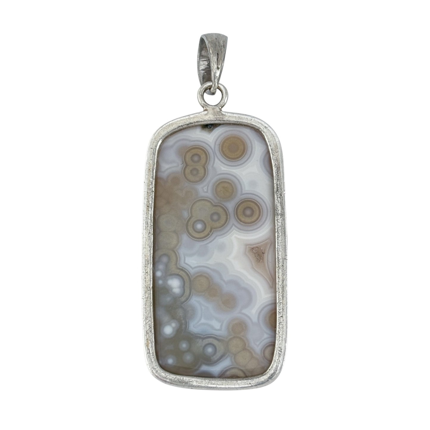 Vintage Sterling Silver 925 Dendritic Agate Pendant