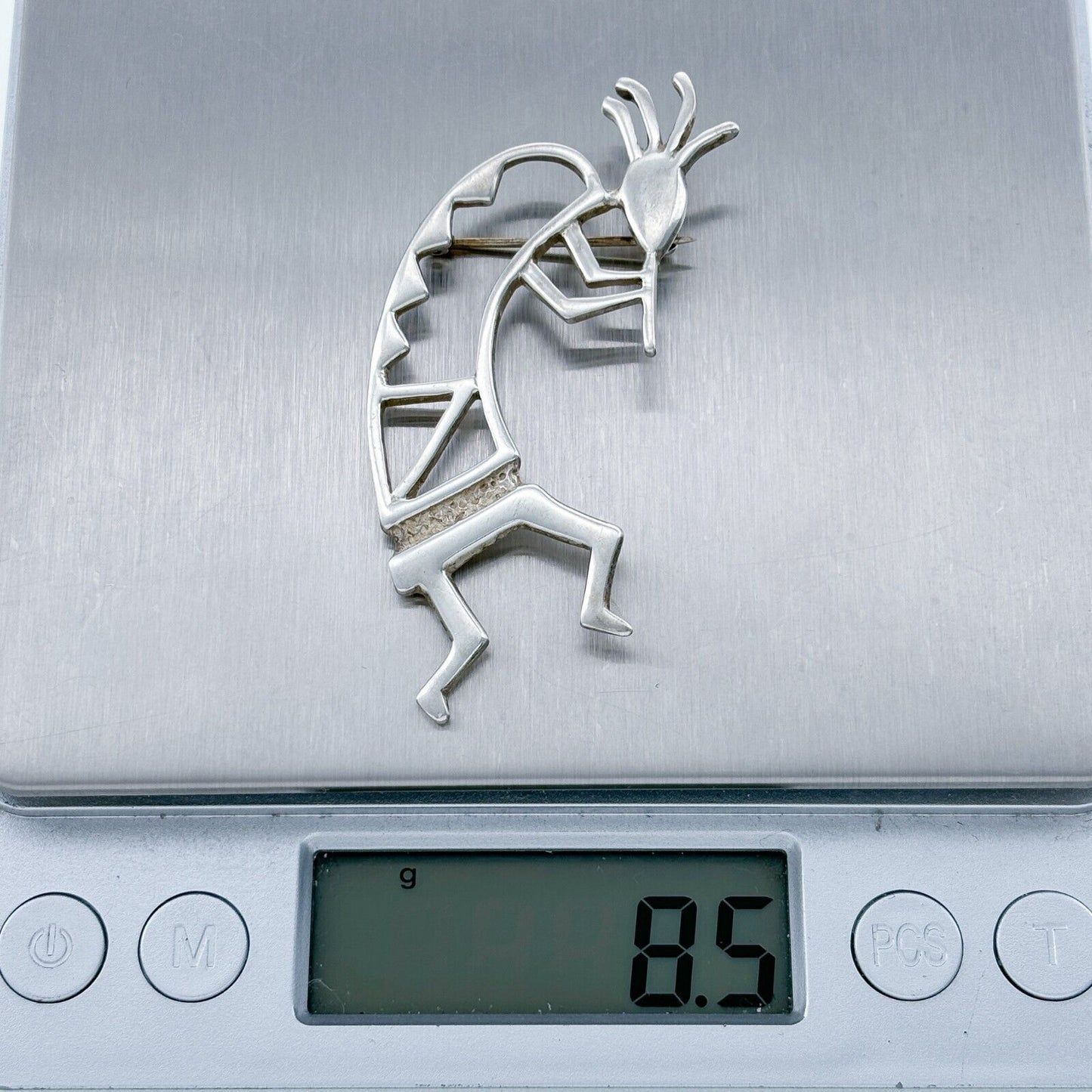 Vintage Southwestern Sterling Silver 925 Kokopelli Cut Out Pin Brooch