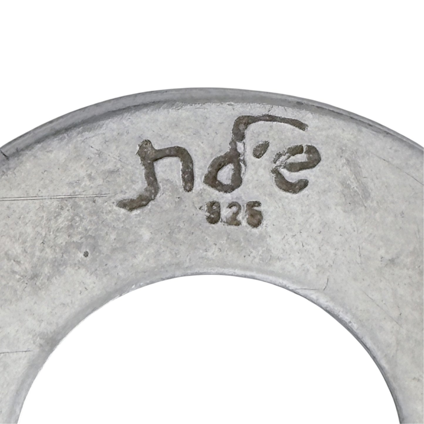 Vintage Sterling Silver 925 Hebrew Circle Pendant