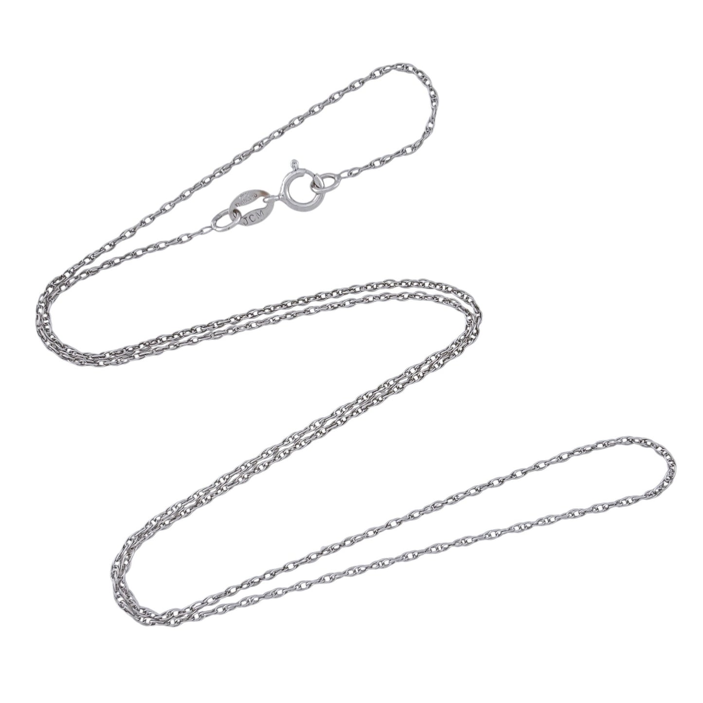 Vintage Sterling Silver 925 Rope Chain Necklace 18"