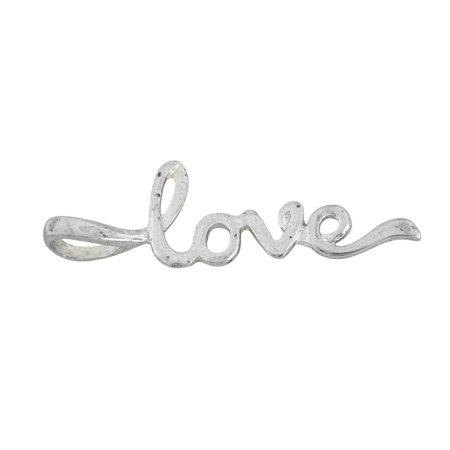 Vintage Sterling Silver 925 Love Script Pendant