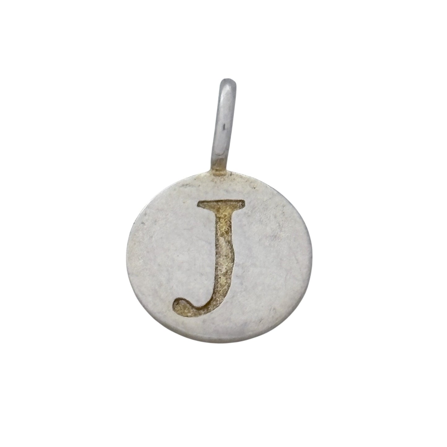 Vintage Sterling Silver 925 Initial J Charm