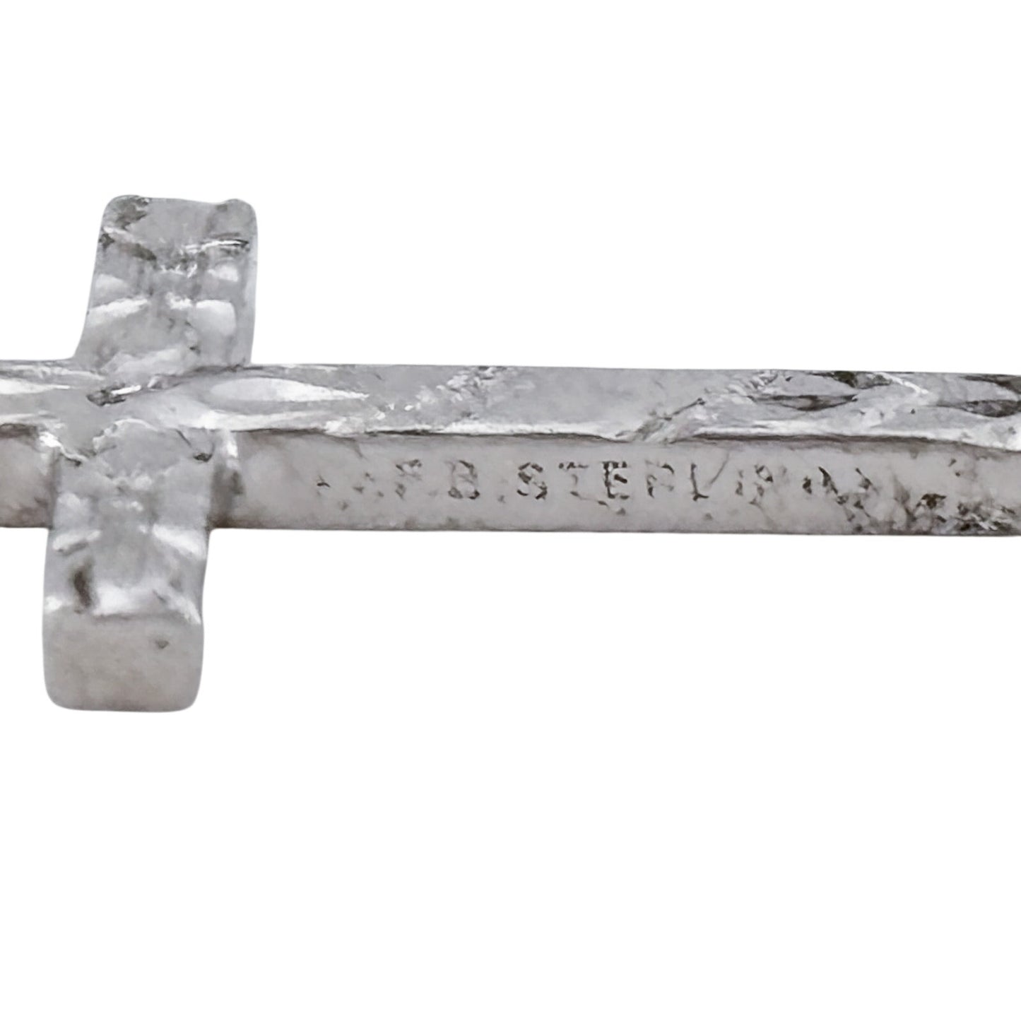 Vintage Sterling Silver 925 Diamond-Cut Cross Pendant