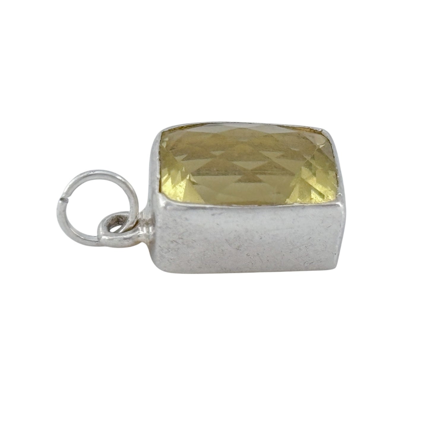 Vintage Sterling Silver 925 Citrine Pendant