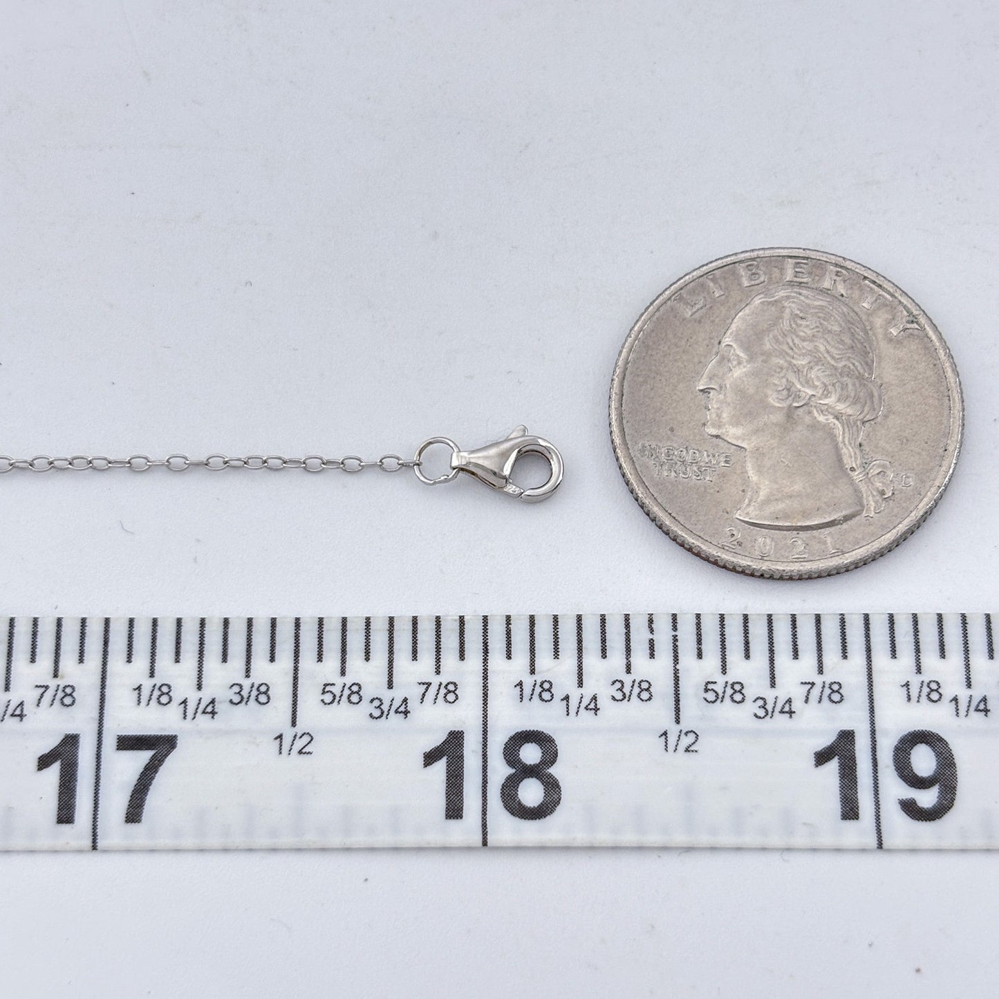 Vintage Sterling Silver 925 Cubic Zirconia Pendant Necklace 16", 17," 18"