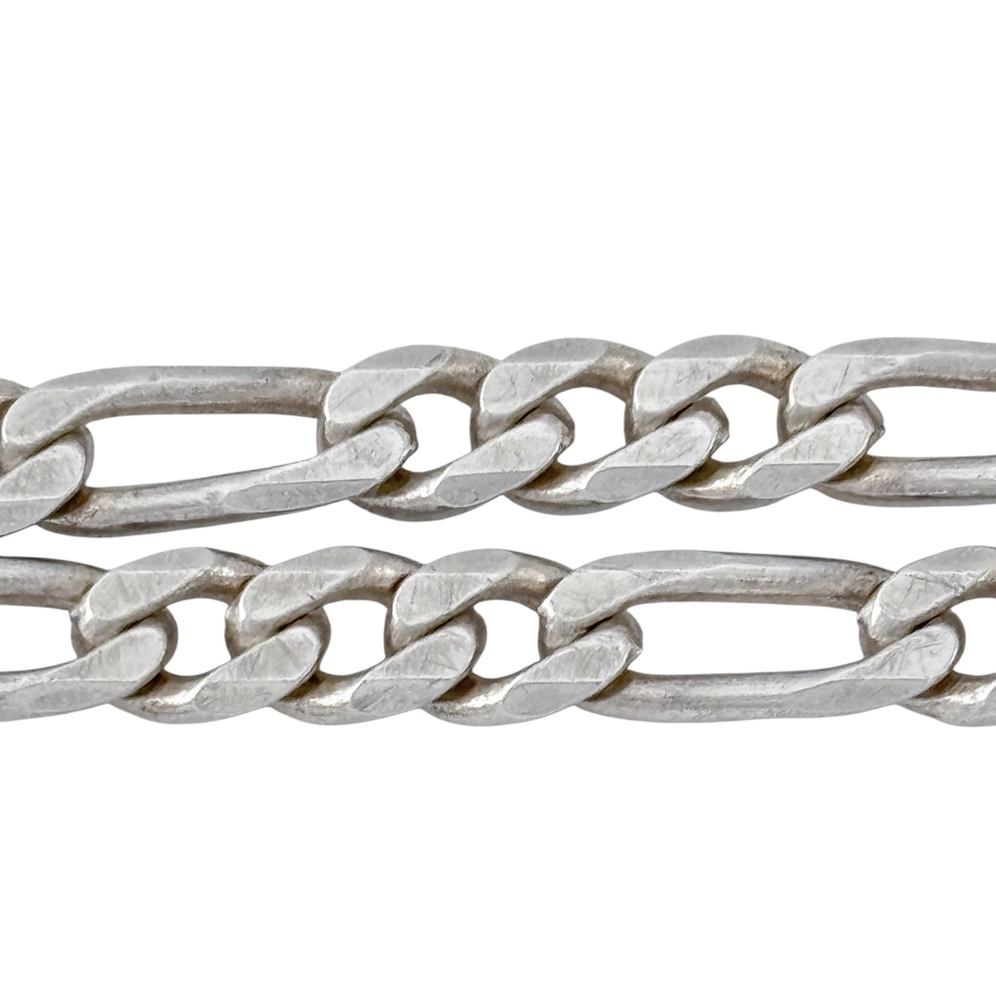 Vintage Italian Sterling Silver 925 Italy Figaro Chain Bracelet 8"