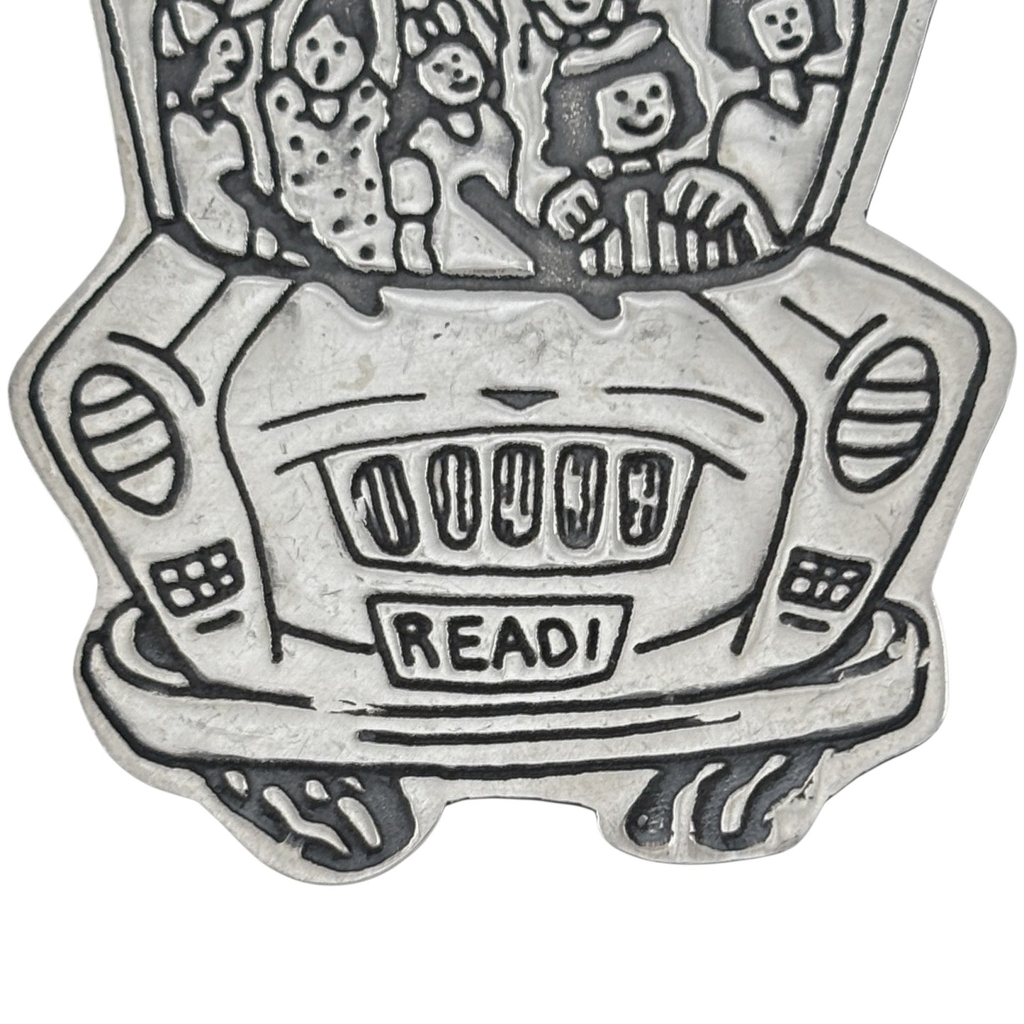 Vintage Sterling Silver 925 School Bus Brooch Pin