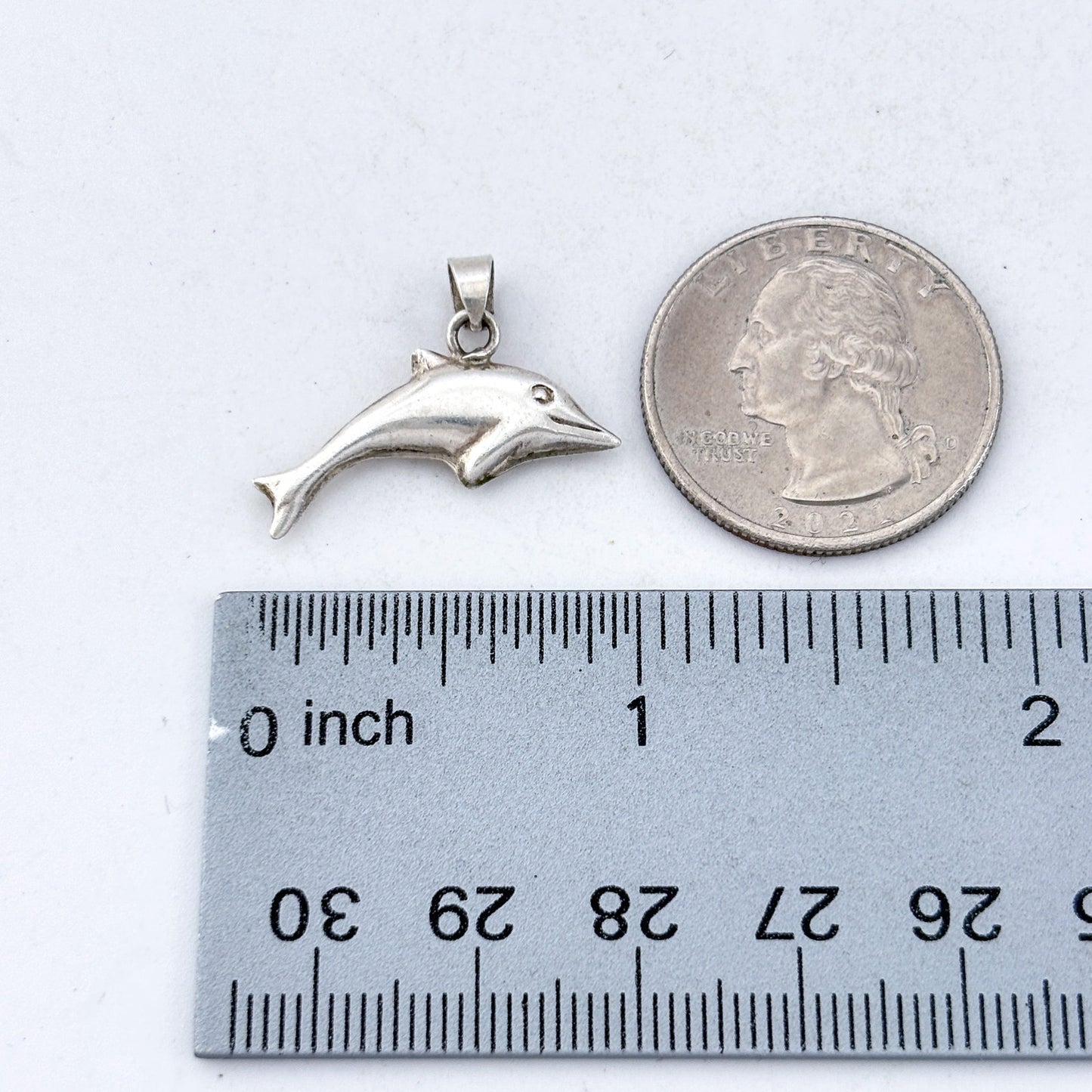 Vintage Sterling Silver 925 Dolphin Pendant