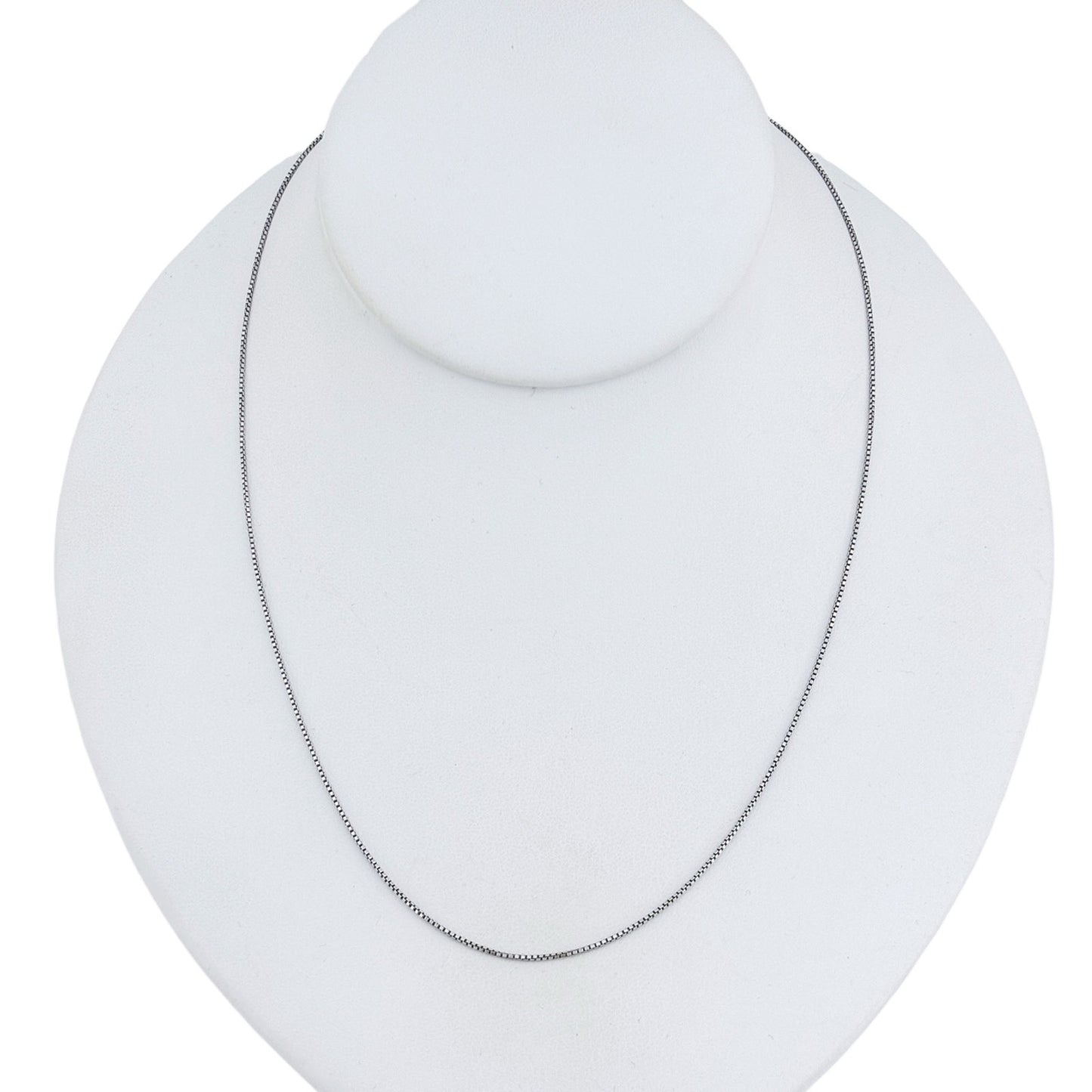 Vintage Italian Sterling Silver 925 Box Chain Necklace 18"