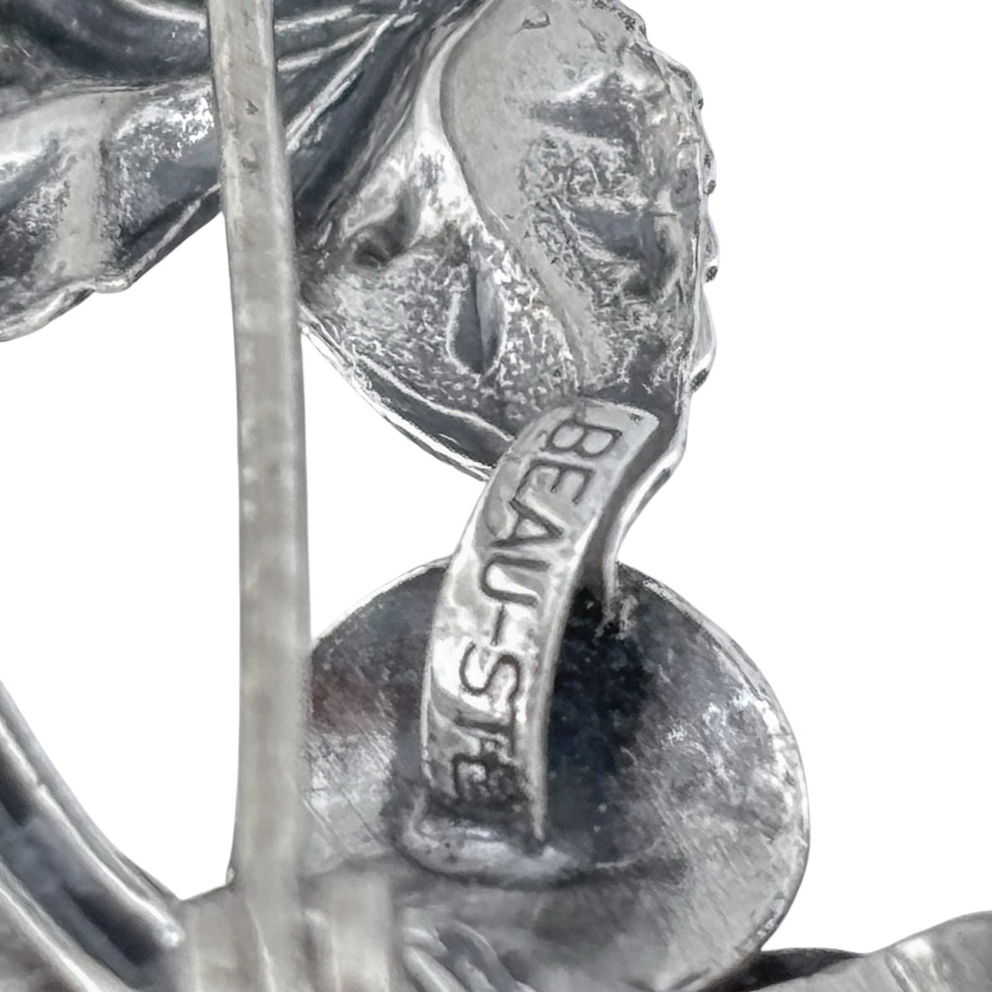 Sterling Silver 925 Rose Flower Brooch