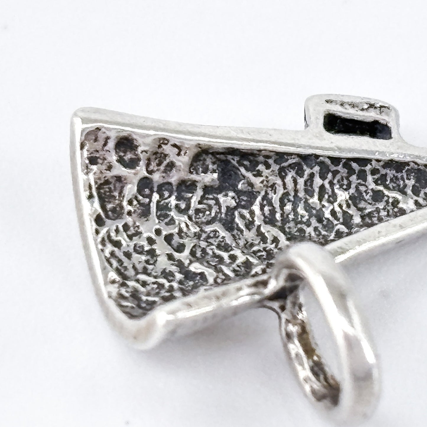 Vintage Thailand Sterling Silver 925 Cheer Megaphone Pendant Charm