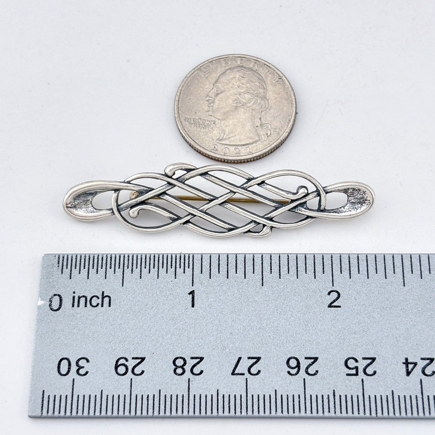 Vintage Sterling Silver 925 Celtic Knot Brooch