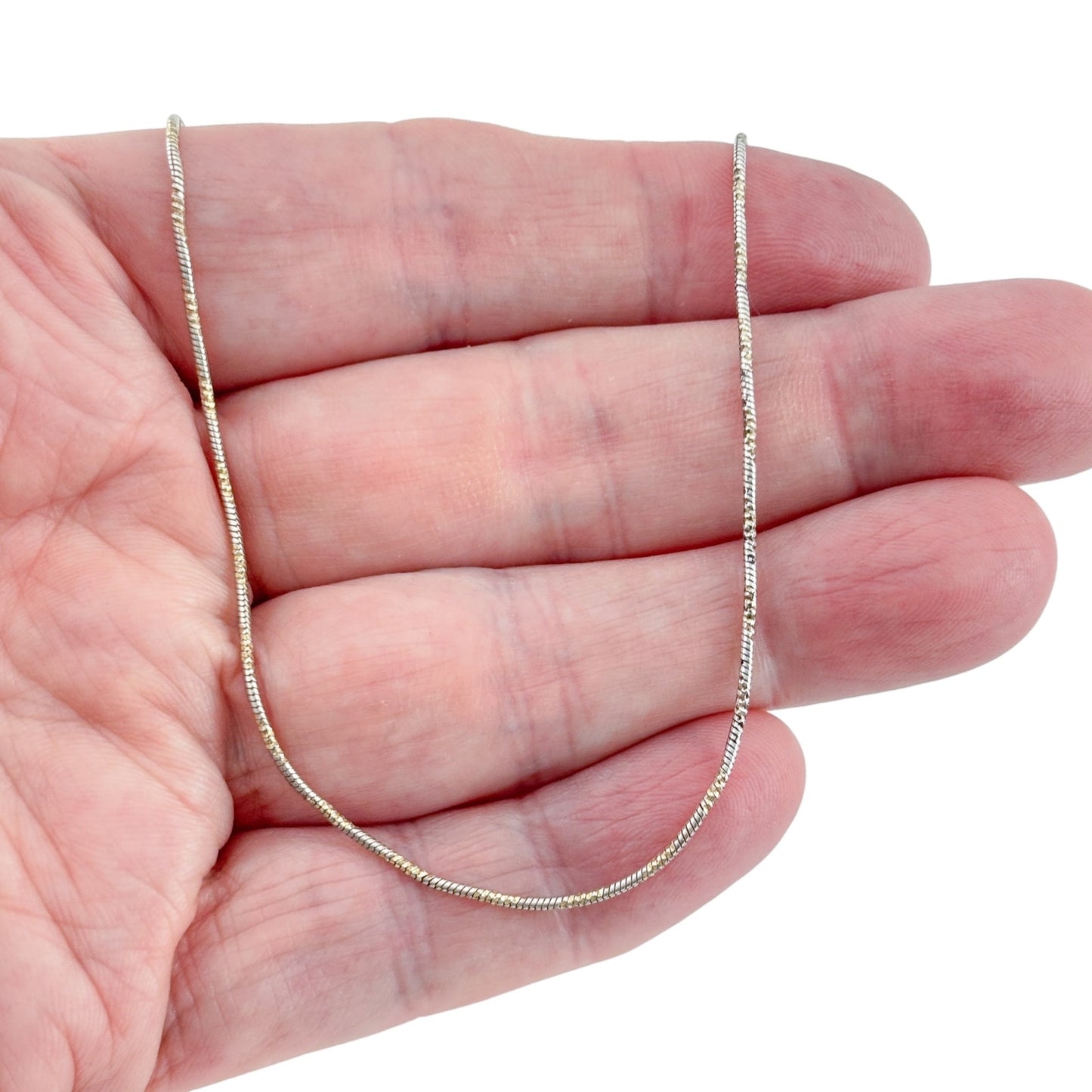 Vintage Sterling Silver 925 Snake Chain Necklace 18"