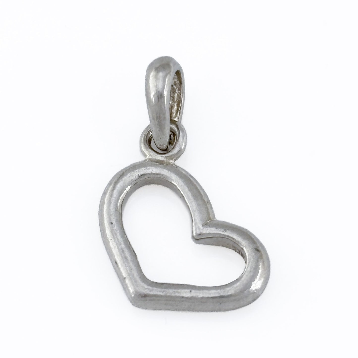 Vintage Sterling Silver 925 Open Heart Pendant