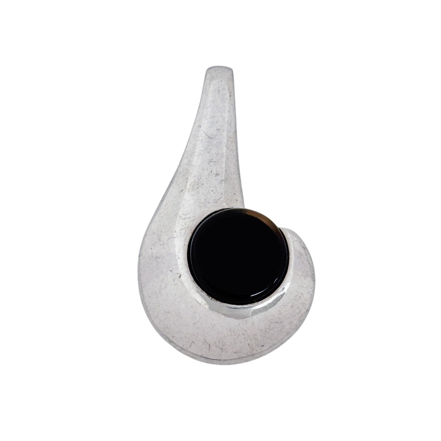 Vintage Sterling Silver 925 Black Onyx Teardrop Pendant