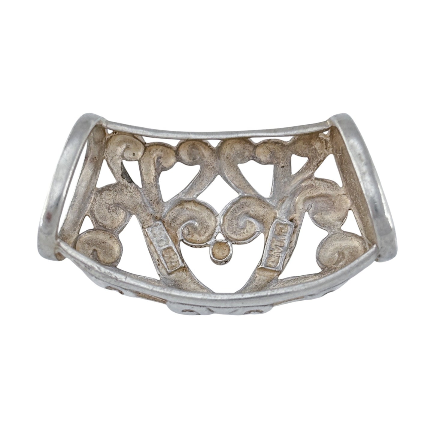 Vintage Sterling Silver 925 Heart Filigree Pendant
