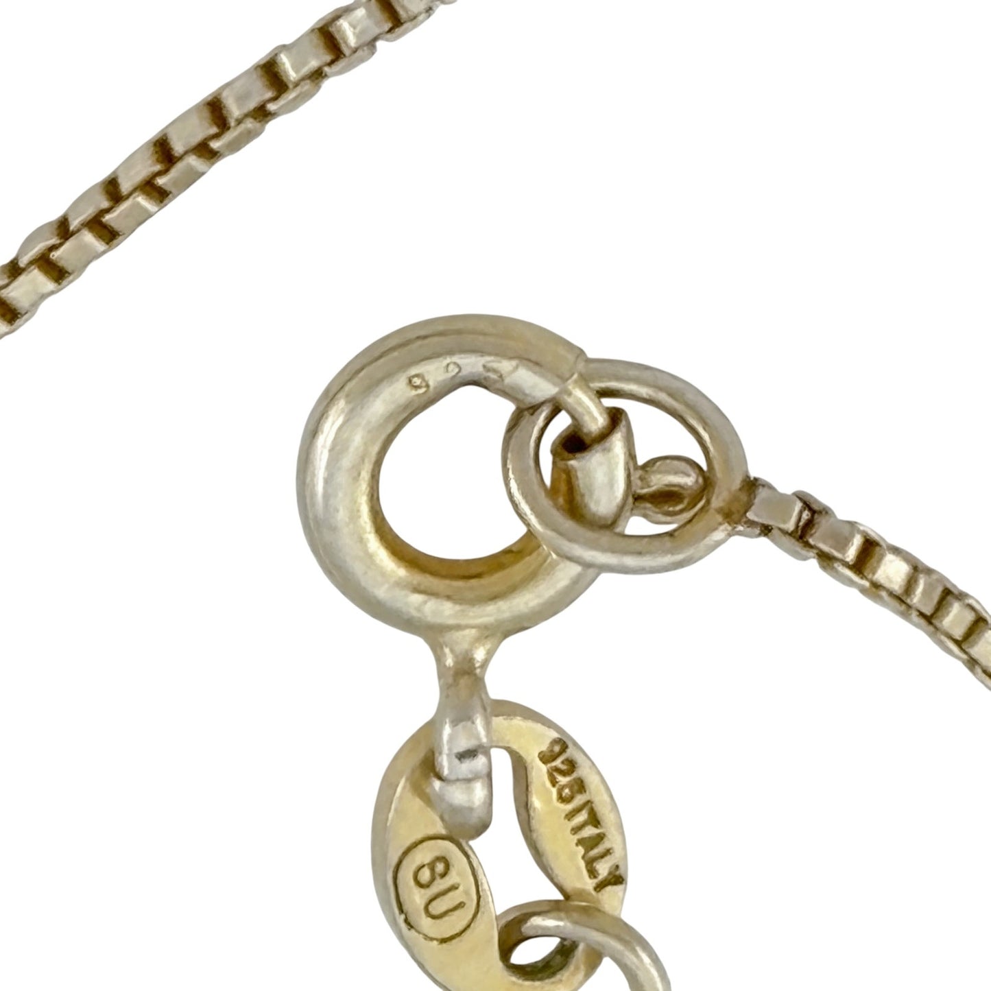 Vintage Italian Gold-Tone Sterling Silver 925 Box Chain Necklace 19"