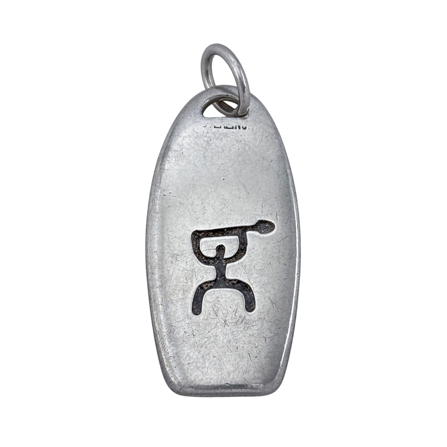 Vintage Sterling Silver 925 Paddlers Paddle Board Amulet Pendant