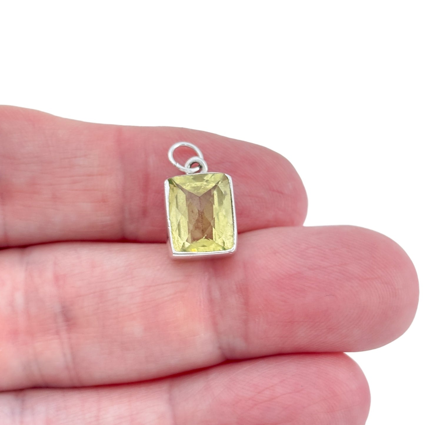 Vintage Sterling Silver 925 Citrine Pendant