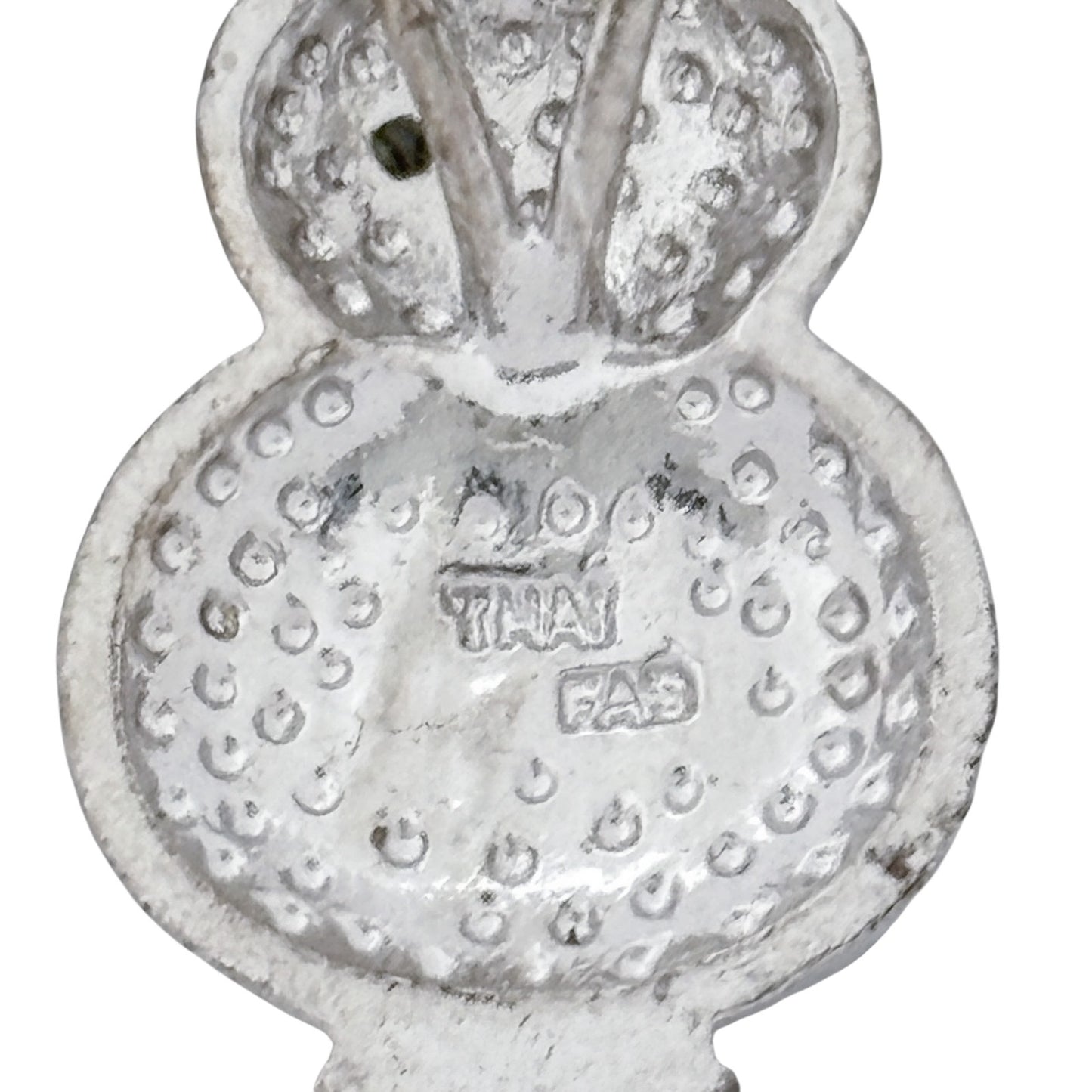 Vintage Sterling Silver 925 Cubic Zirconia Owl Pendant