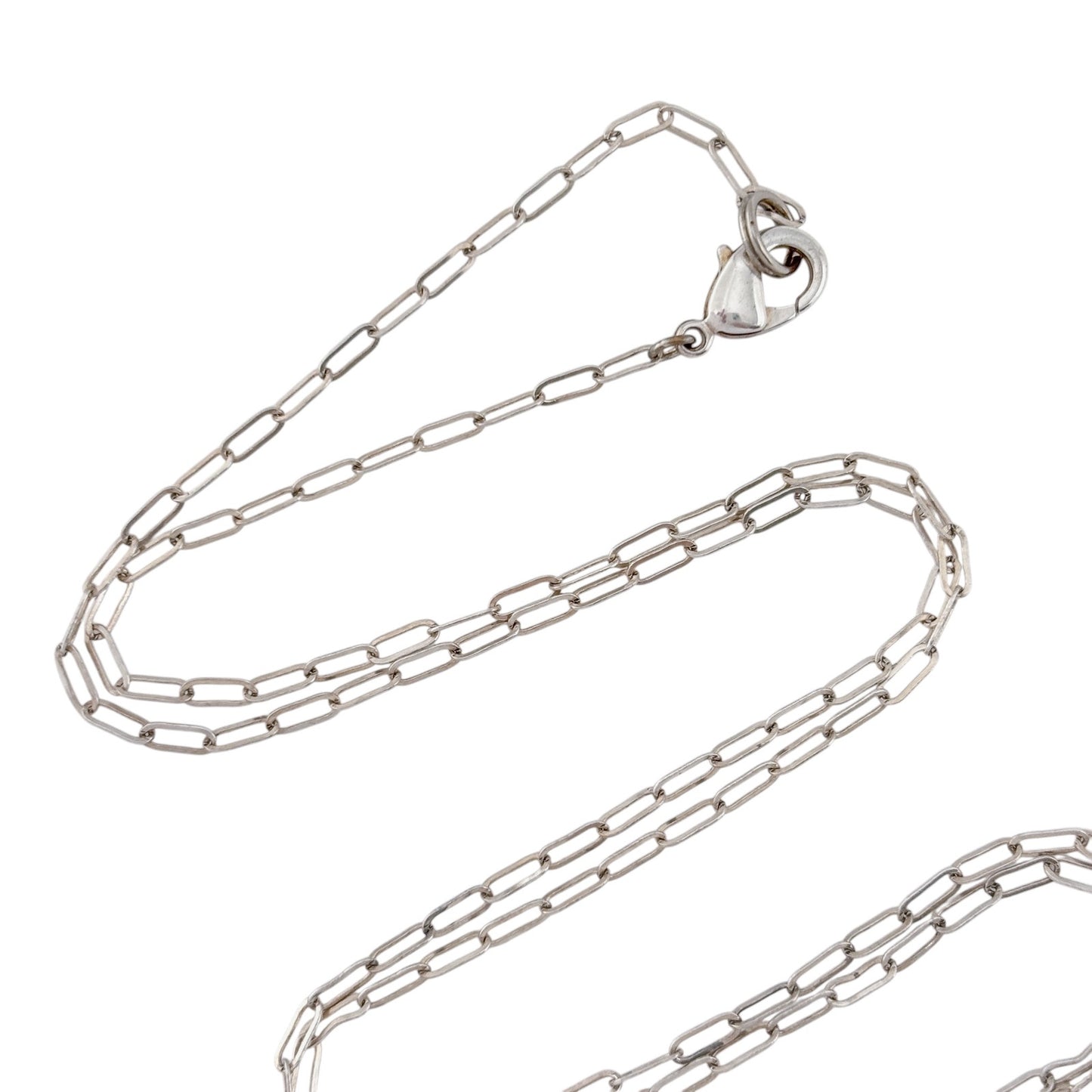 Vintage Sterling Silver 925 Paperclip Chain Necklace 29.5"