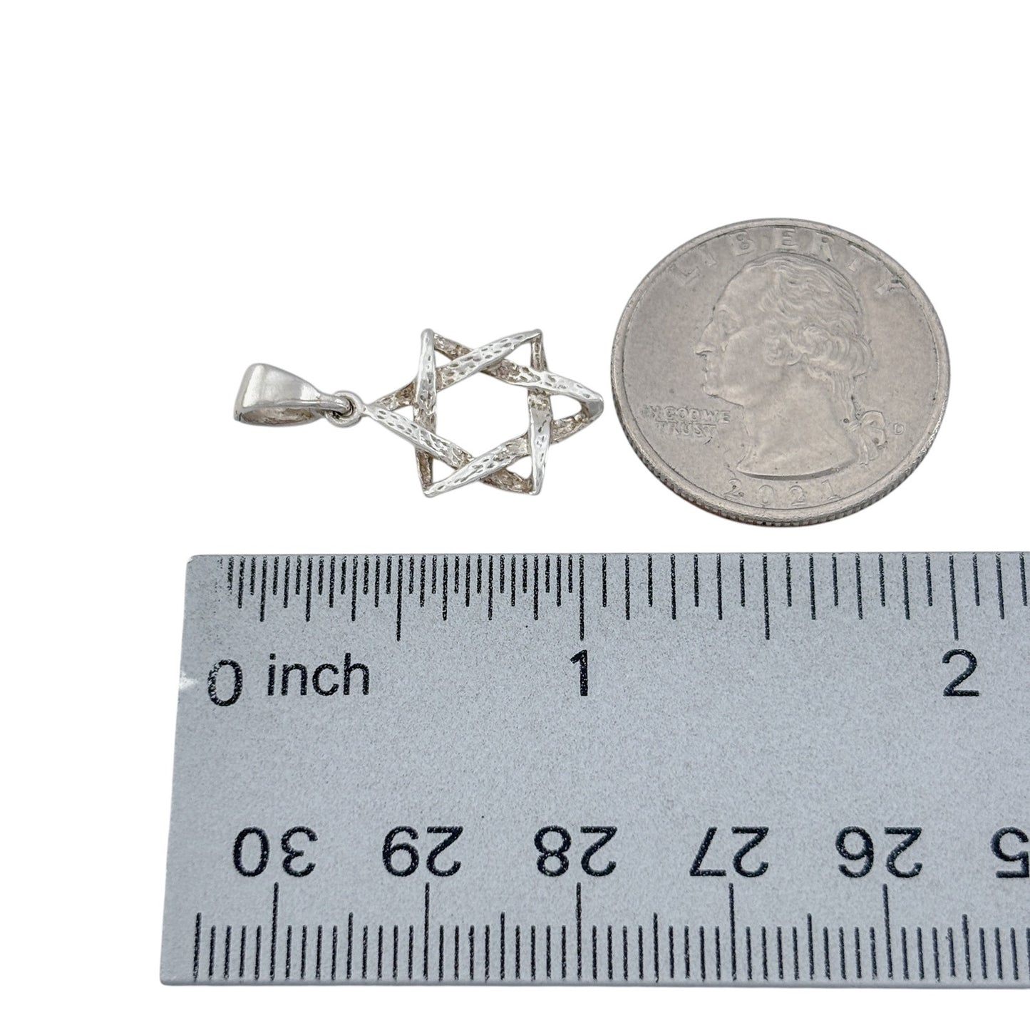 Vintage Sterling Silver 925 Star of David Pendant