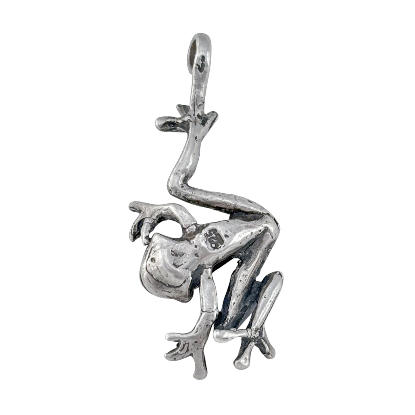 Vintage Sterling Silver 925 Frog Pendant
