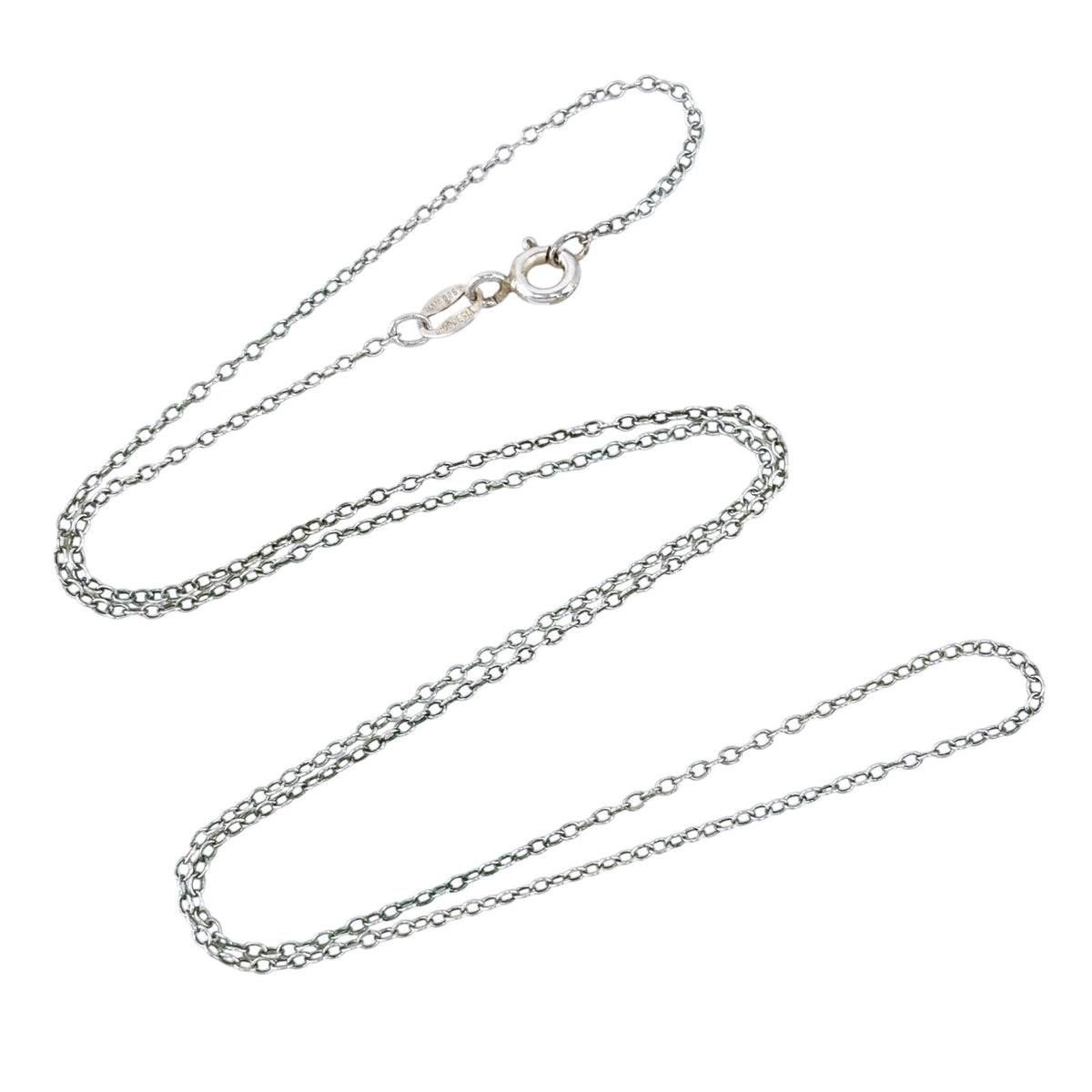 Vintage Sterling Silver 925 Cable Link Chain Necklace 18.5"