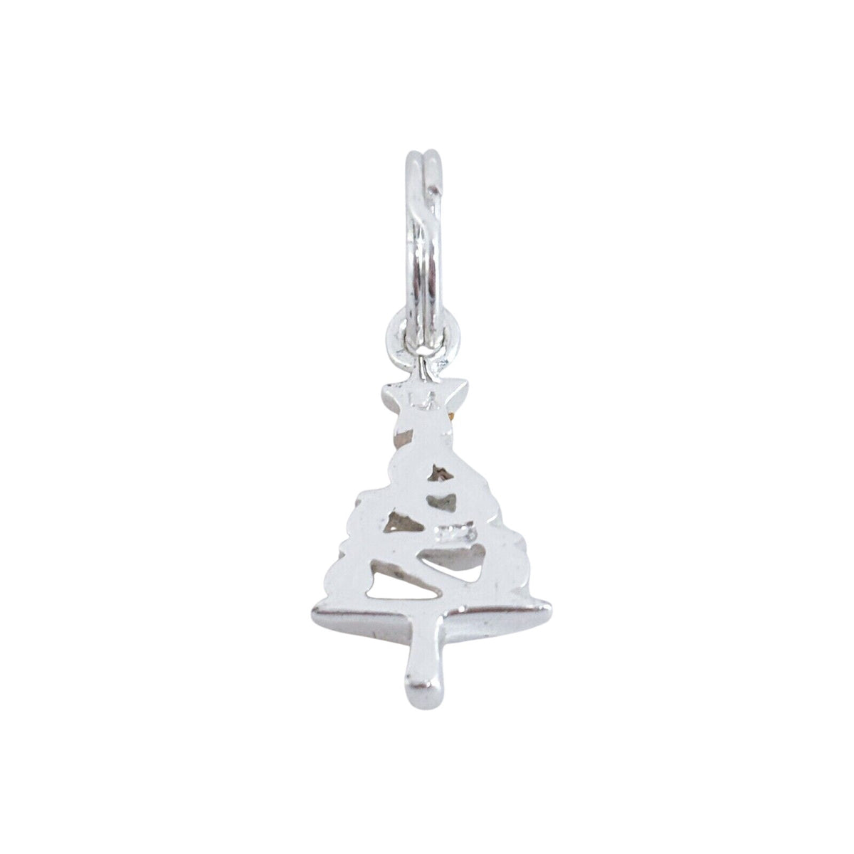 Vintage Sterling Silver 925 Christmas Tree Pendant Charm Pendant